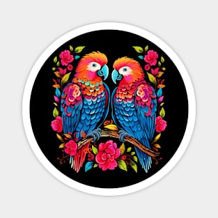 Parrot Couple Valentine Magnet